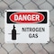 Signmission Nitrogen Gas Danger Sign, Plastic, 10in W x 7in L, 2PK OS-2PACK-DS-P-710-L-2461 - alternate 2